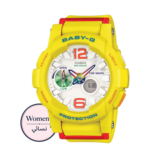 Baby-G BGA-180-9BDR Women’s Yellow Watch
