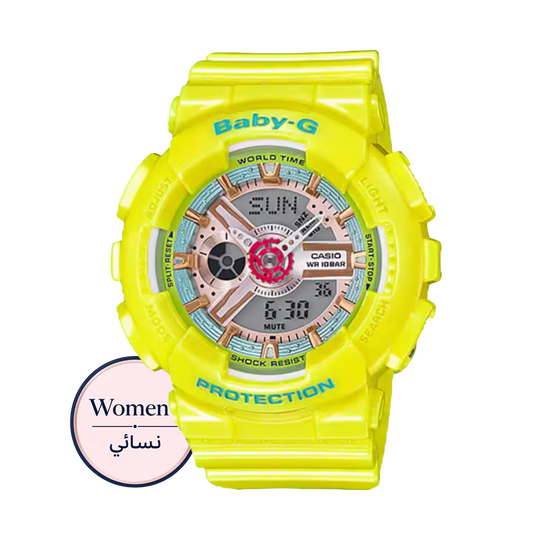 Baby-G BA-110CA-9ADR Women’s Yellow Watch