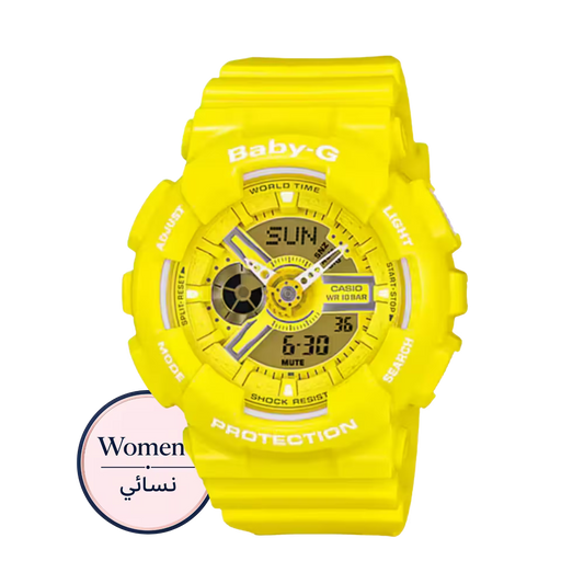 Baby-G BA-110BC-9ADR Women’s Yellow Watch