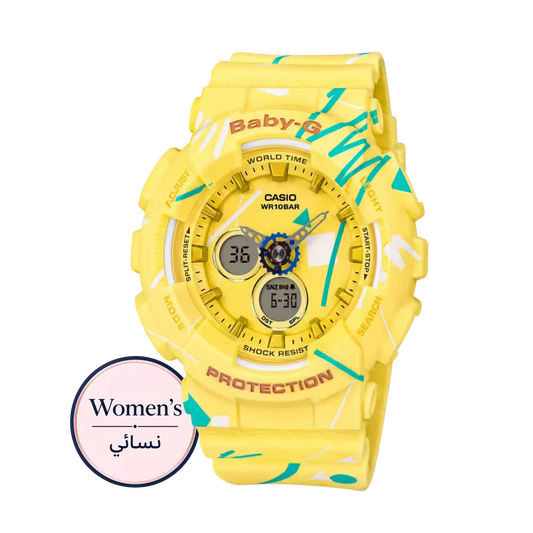 Baby-G BA-120SC-9ADR Women’s Yellow Watch