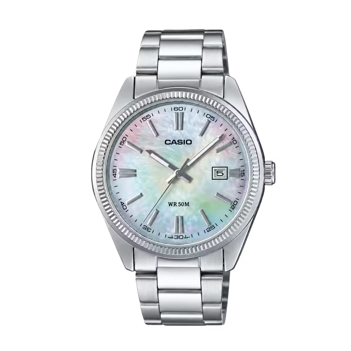 Casio MTP-1302DS-7AV White Steel Watch