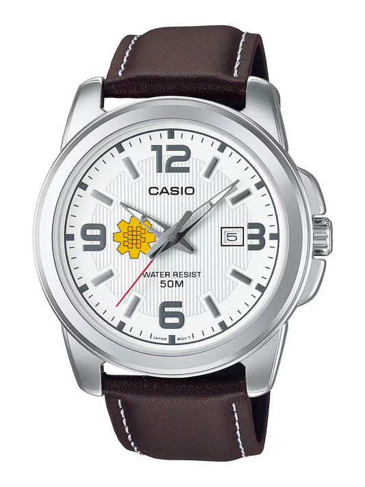 Casio Customized Al Arfaj Flower Edition Brown Watch- MTP-1314L-7AV