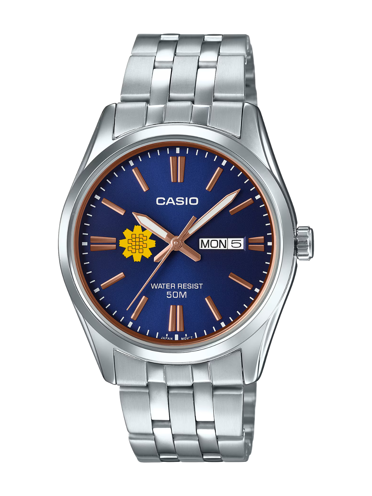 Casio Customized Al Arfaj Flower Edition Blue Watch- MTP-1335D-2A2V