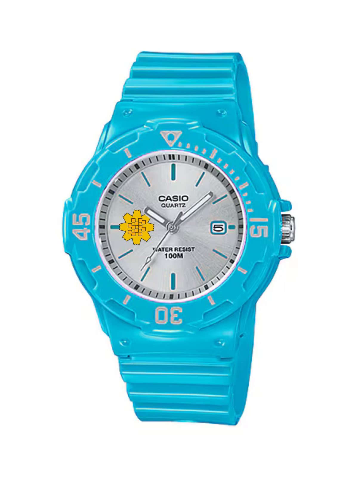 Casio Customized Al Arfaj Flower Edition Kids Blue Watch- LRW-200H-2E3V