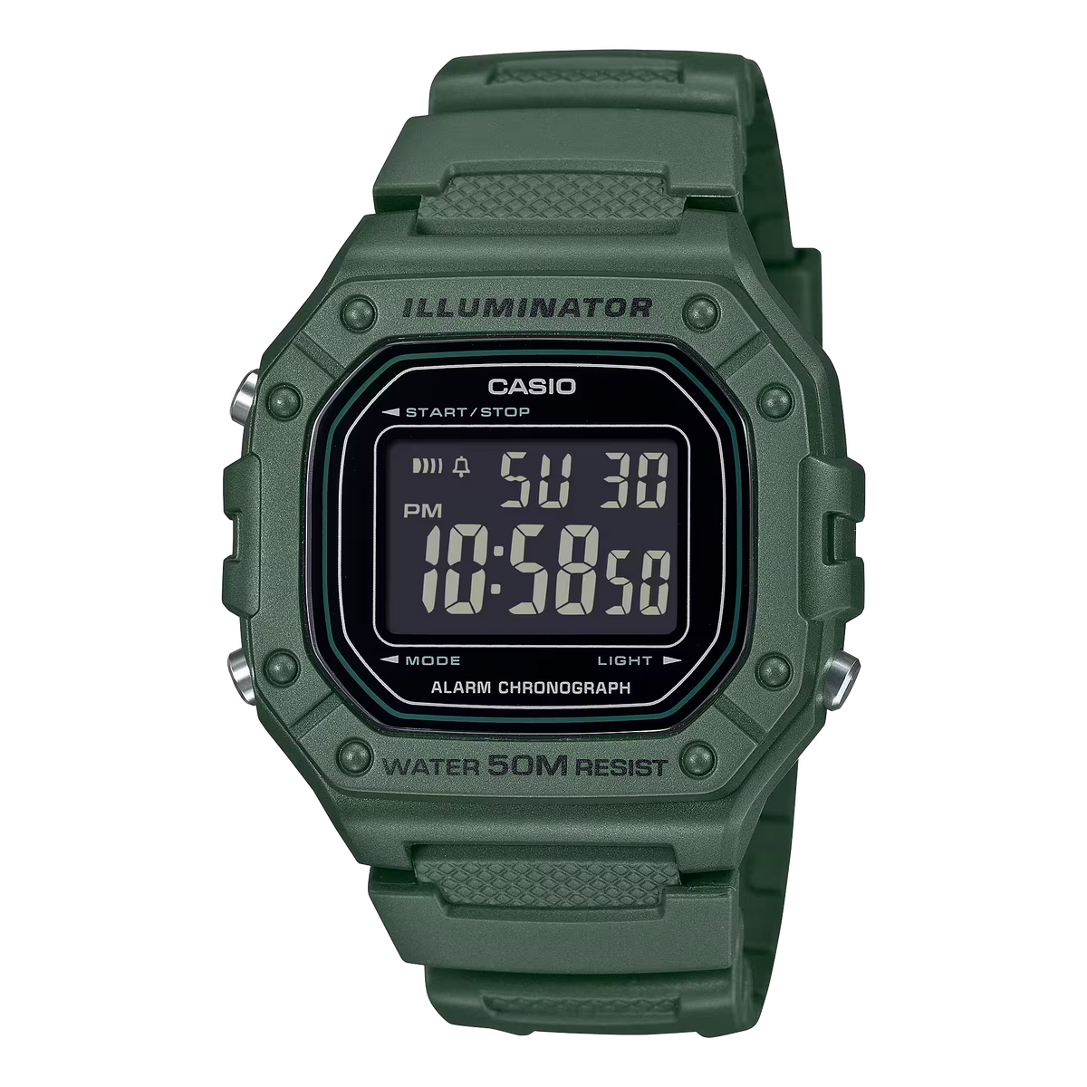 Casio W-218H-3BVDF Green Watch