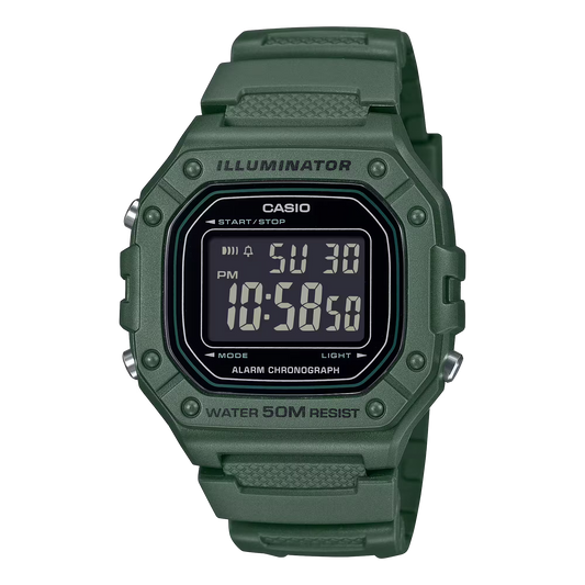 Casio W-218H-3BVDF Green Watch
