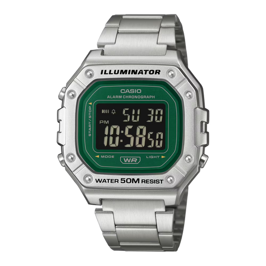 Casio W-218HD-3AVDF Green Steel Watch