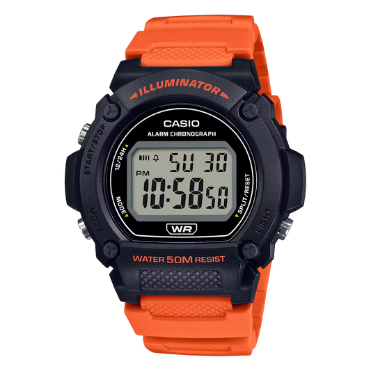 Casio W-219H-4AVDF Orange Watch