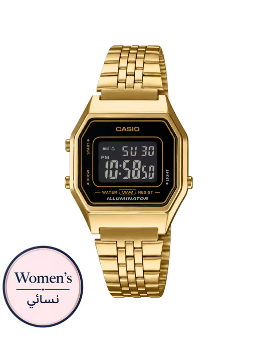 Casio LA680WGA-1B Women's Gold Watch