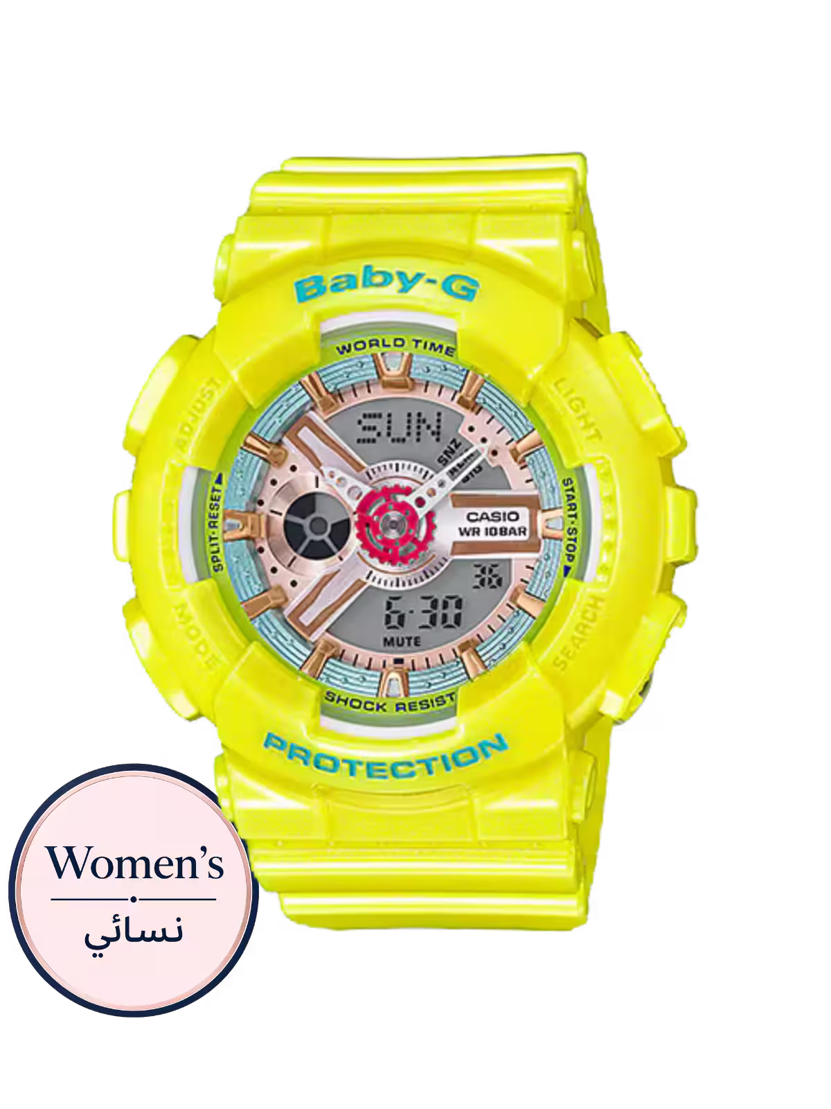 Baby-G BA-110CA-9ADR Women’s Yellow Watch