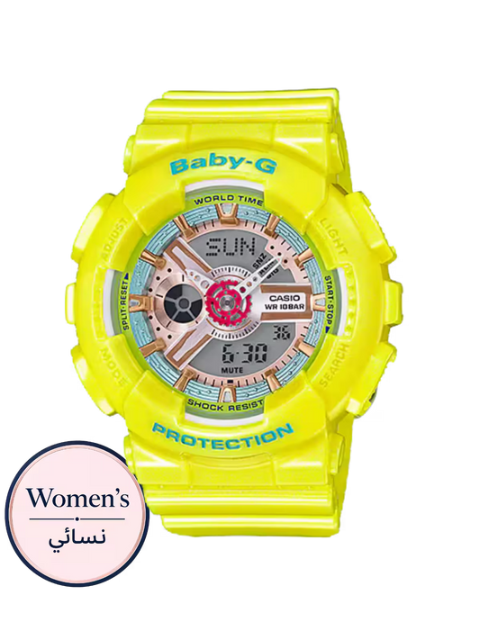 Baby-G BA-110CA-9ADR Women’s Yellow Watch