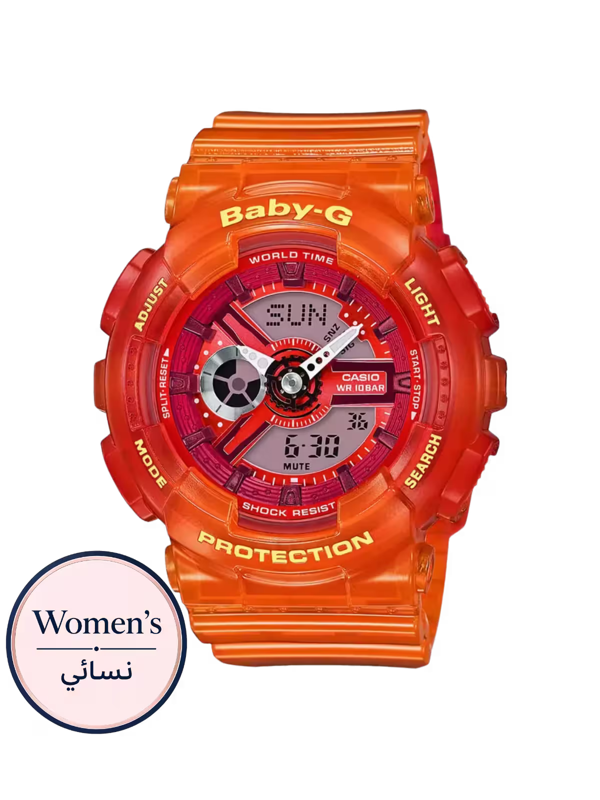 ساعة يد نسائية Baby-G BA-110JM-4ADR برتقالية