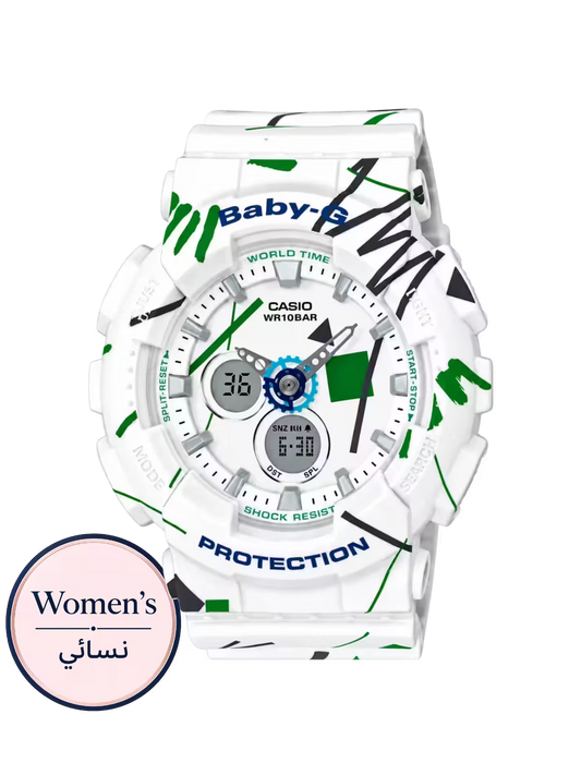 Baby-G BA-120SC-7ADR Women’s White Watch