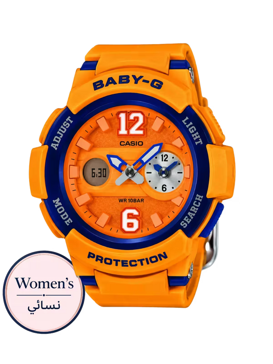 ساعة يد نسائية صفراء Baby-G BGA-210-4BDR