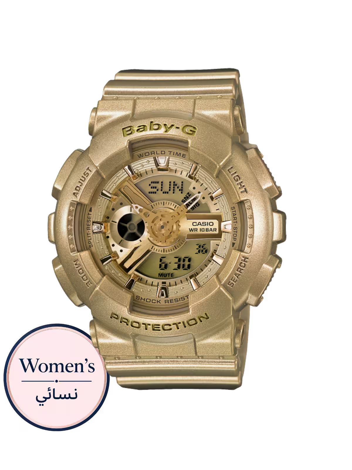 Baby-G BA-111-9ADR Women Gold Watch