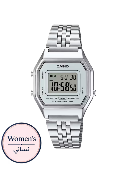 ساعة كاسيو LA680WA-7 فضية نسائية