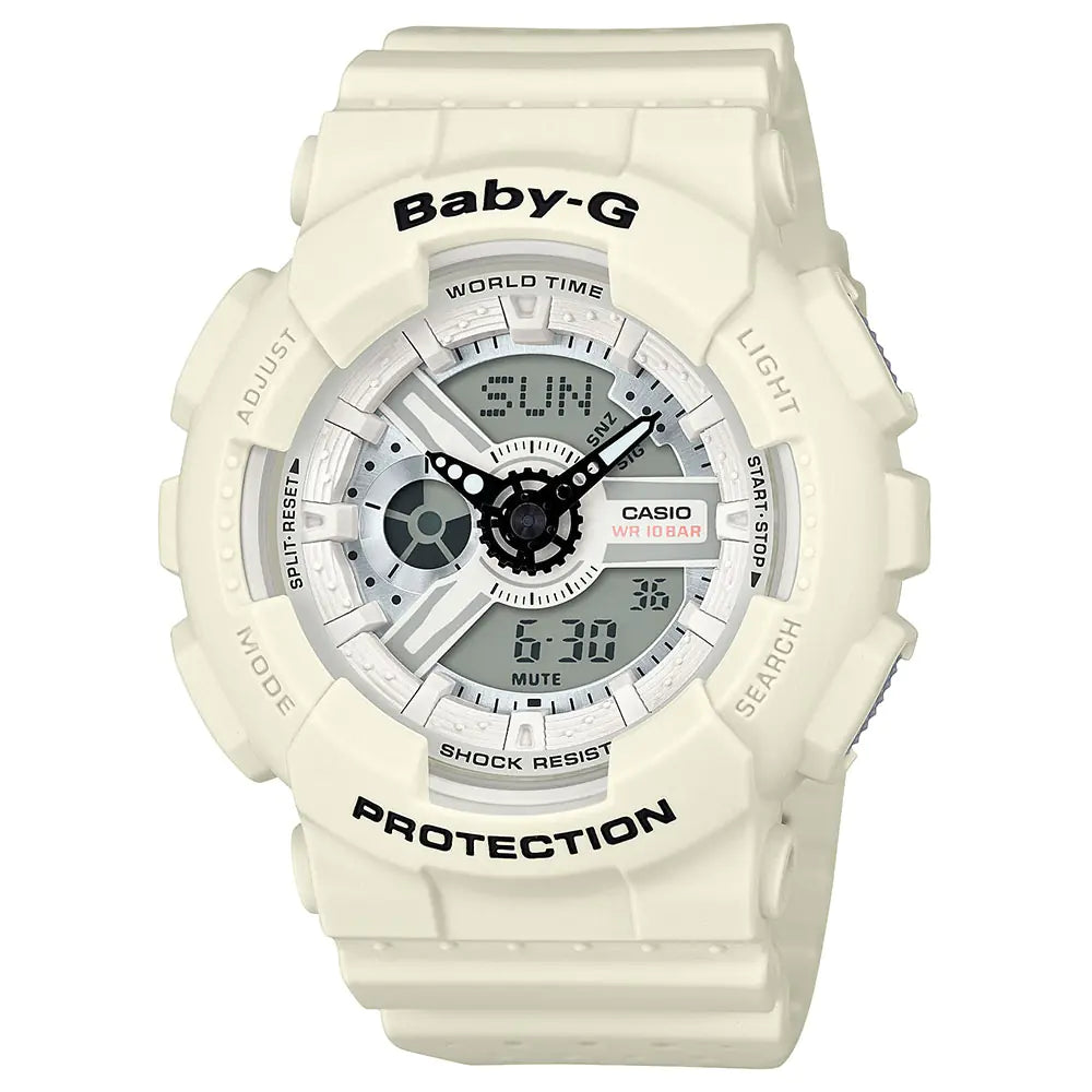Baby-G BA-110PP-7ADR Women’s White Watch