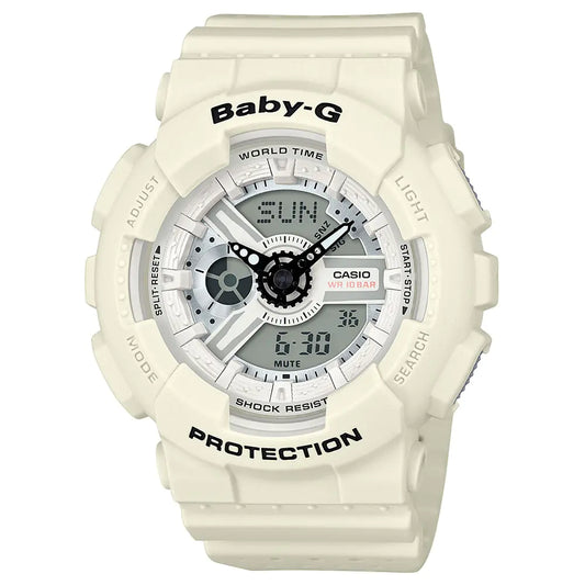 Baby-G BA-110PP-7ADR Women’s White Watch