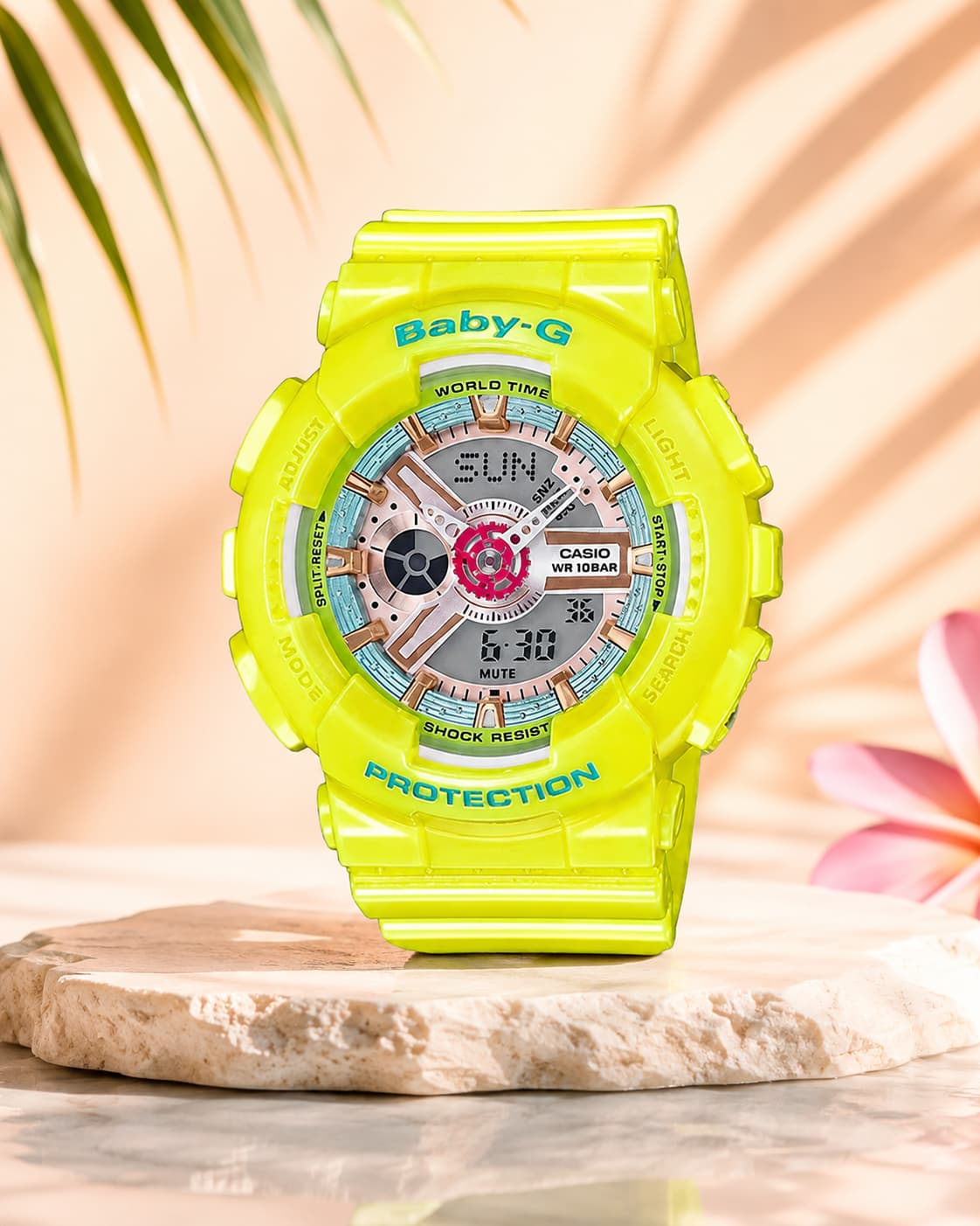 Baby-G BA-110CA-9ADR Women’s Yellow Watch