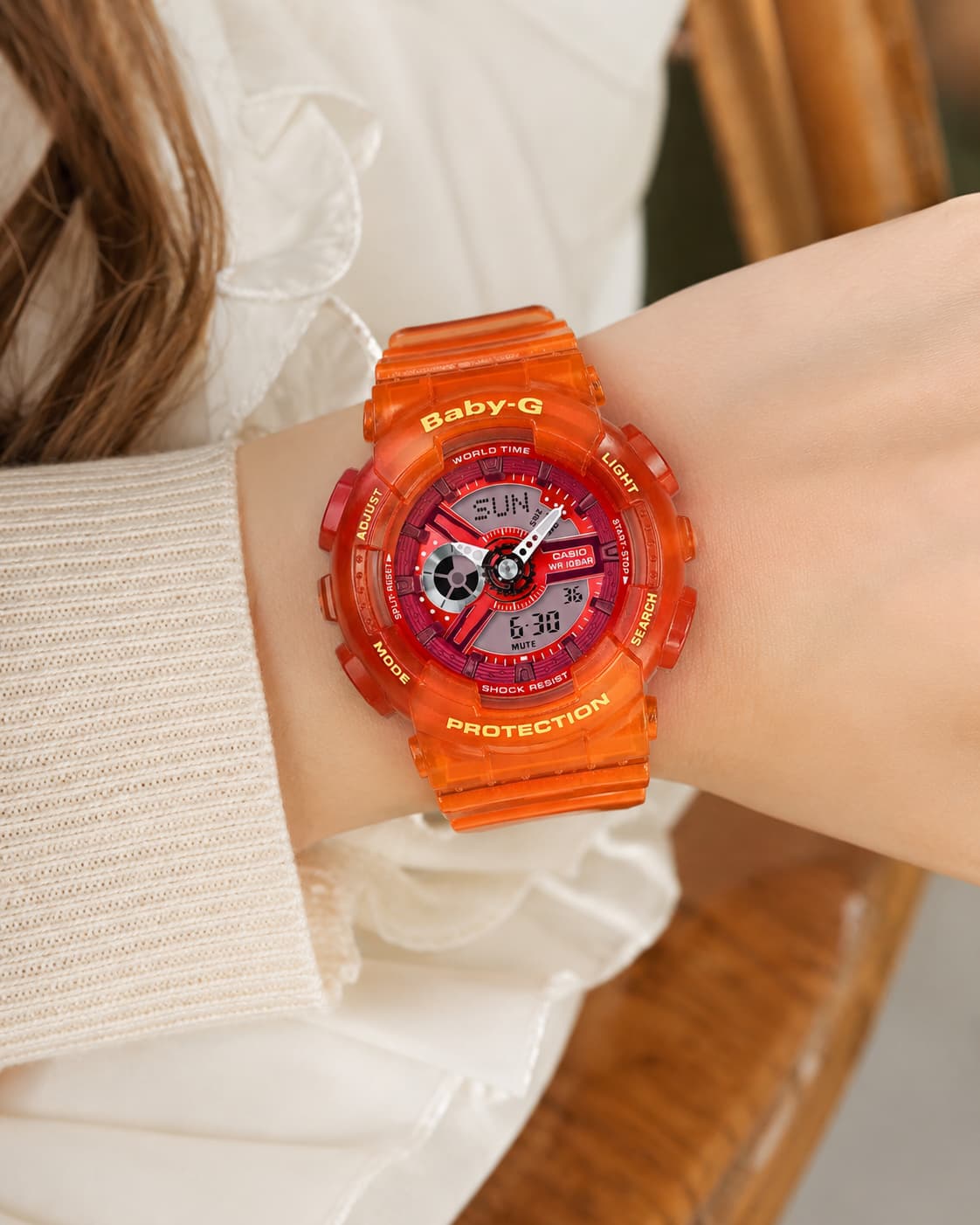 Baby-G BA-110JM-4ADR Women’s Orange Watch