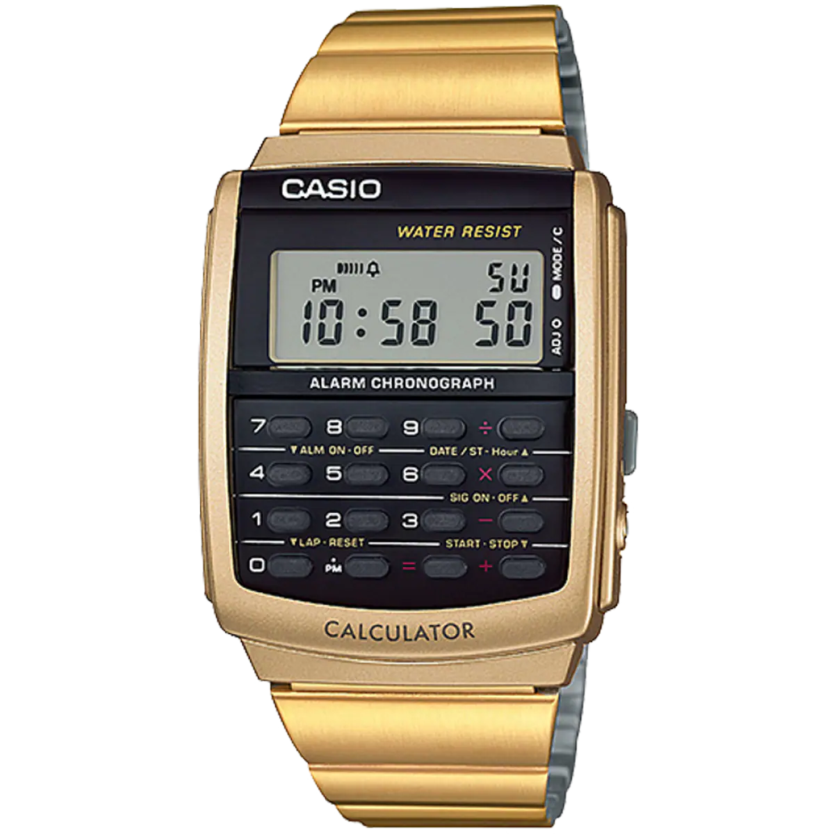 Casio CA-506G-9A Gold Calculator Watch
