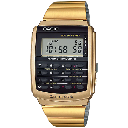 Casio CA-506G-9A Gold Calculator Watch