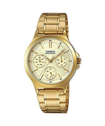 Casio LTP-V300G-9A Gold Dial Stainless Steel Watch