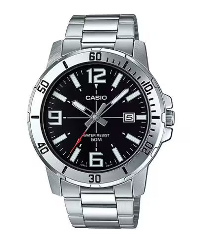 Casio MTP-VD01D-1BV Black Steel Watch