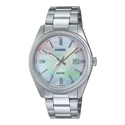 Casio MTP-1302DS-7AV White Steel Watch