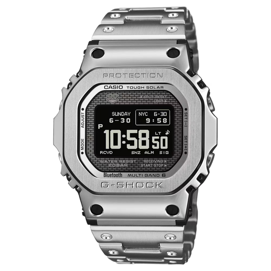 G-Shock GMW-BZ5000D-1DR Solar Powered Bluetooth Multi-Band 6 Silver Steel Watch