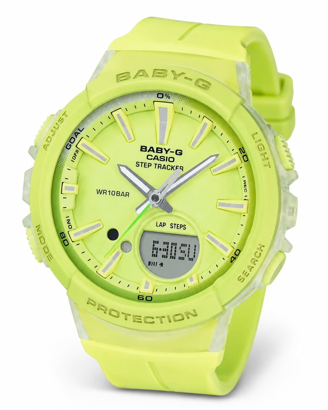 ساعة Baby-G BGS-100-9ADR النسائية باللون الأخضر