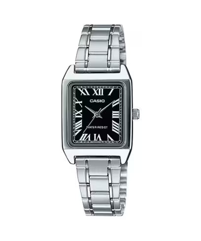 Casio LTP-V007D-1B Stainless Steel Black Dial Watch