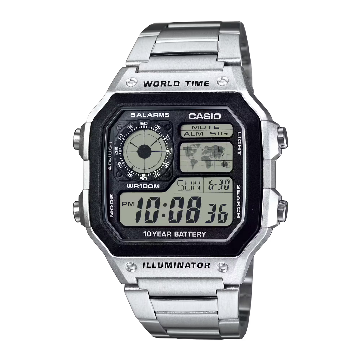Casio AE-2100WHD-1AV Silver Steel Watch