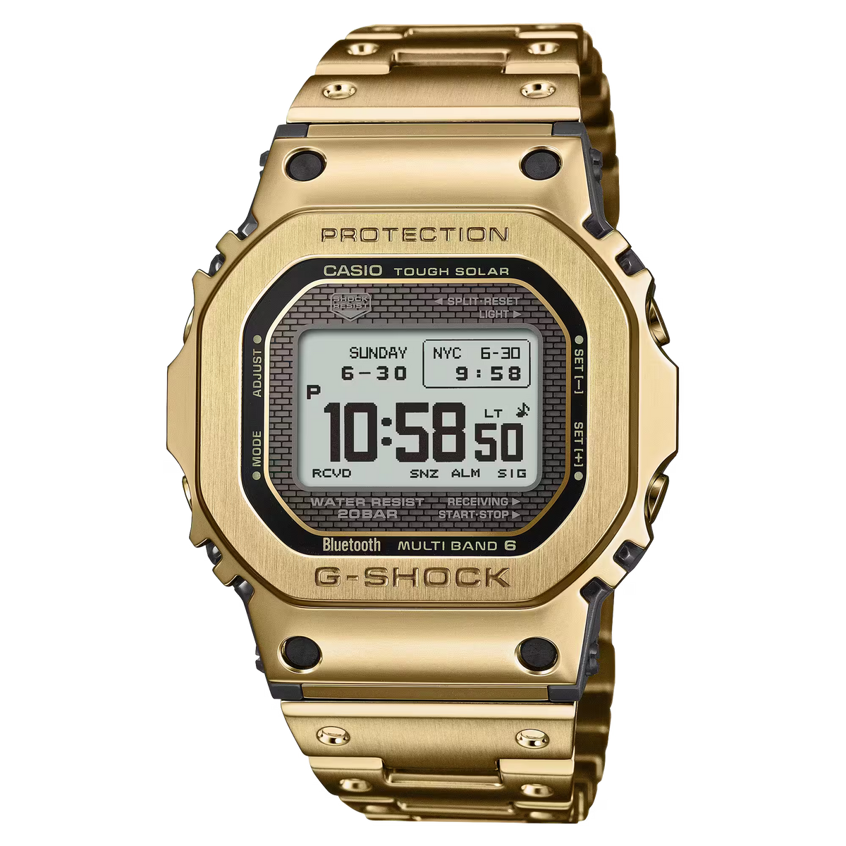 G-Shock GMW-BZ5000GD-9DR Solar Powered Bluetooth Multi-Band 6 Gold Steel Watch