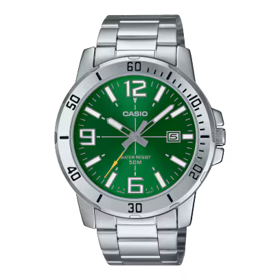 Casio MTP-VD01D-3BV Green Steel Watch