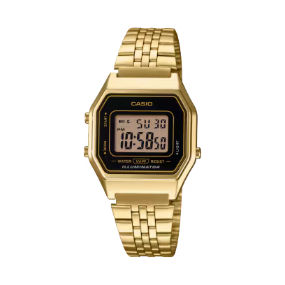 ساعة كاسيو LA680WGA-1 الذهبية