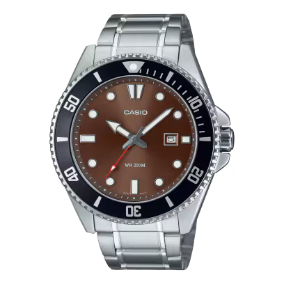 Casio MDV-107D-5AV Brown Steel Watch