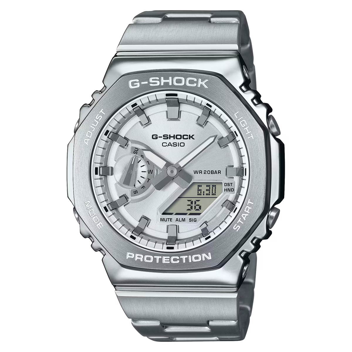 G-Shock GM-2110D-7ADR Silver Steel Watch