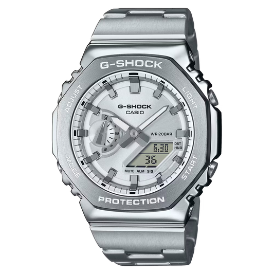 G-Shock GM-2110D-7ADR Silver Steel Watch