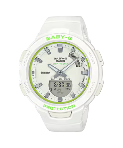 Baby-G BSA-B100SC-7ADR Women’s Bluetooth White Watch