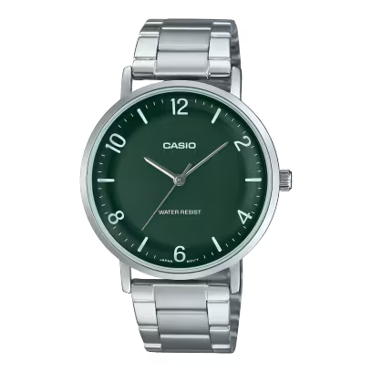 Casio MTP-VT03D-3B Green Steel Watch