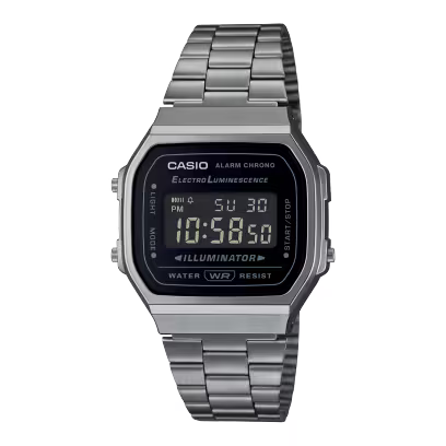Casio A168WGG-1B Black Steel Watch