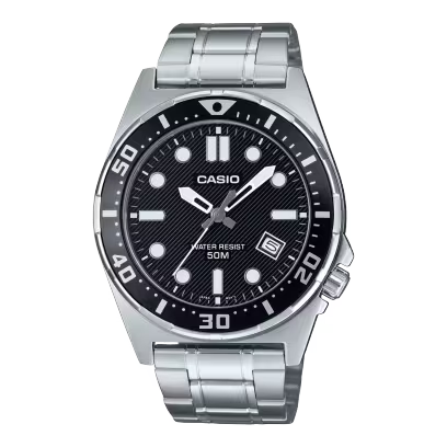MTD-135DCasio MTD-135D-1AV Black Steel Watch-1AV