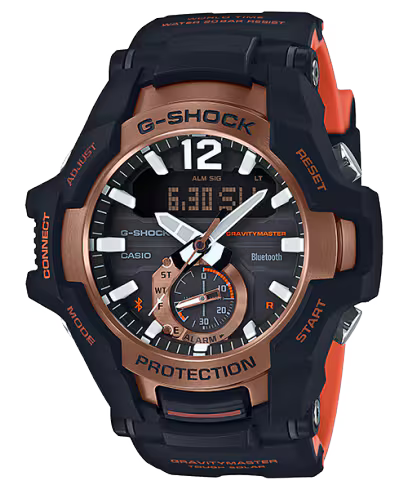 G-Shock GR-B100-1A4 Gravity Master Black Orange Watch