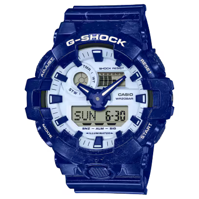 Casio G-Shock GA-700BWP-2A Blue White Paisley Watch