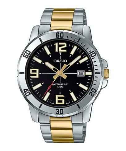 Casio MTP-VD01SG-1BV Silver Gold Steel Watch
