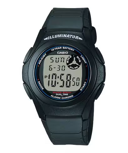Casio F-200W-1A Black Resin Digital Watch