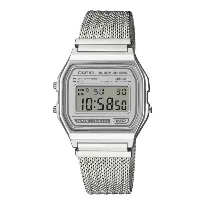 Casio A158WEM-7 Silver Watch