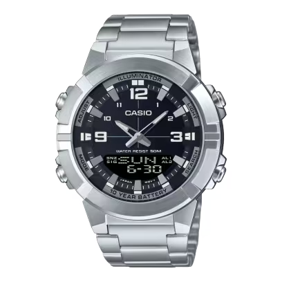 Casio AMW-870D-1AV Silver Steel Watch