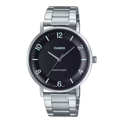 Casio MTP-VT03D-1B Black Steel Watch